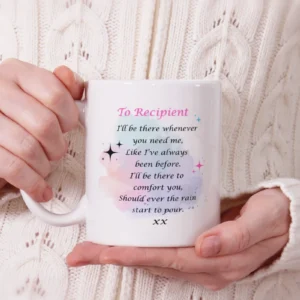 Romantic Personalised Poetry Gift Mug - I'll be there