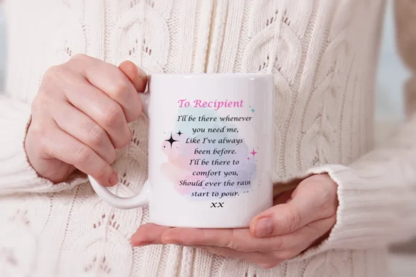 Romantic Personalised Poetry Gift Mug - I'll be there