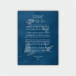 Aluminium Framed Print - In memory of - Bereavement Poetry