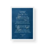 White Framed Print - Balm of Peace - Funeral and Memorial Poetry