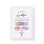 In memory of - Bereavement Poetry- white Framed Print