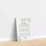 Canvas Print - Bereavement Poetry - In memory of