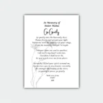 Aluminium Framed Print - Funeral and Memorial - Go Gently