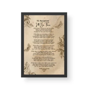 Romantic Poetry Gift - Black Framed