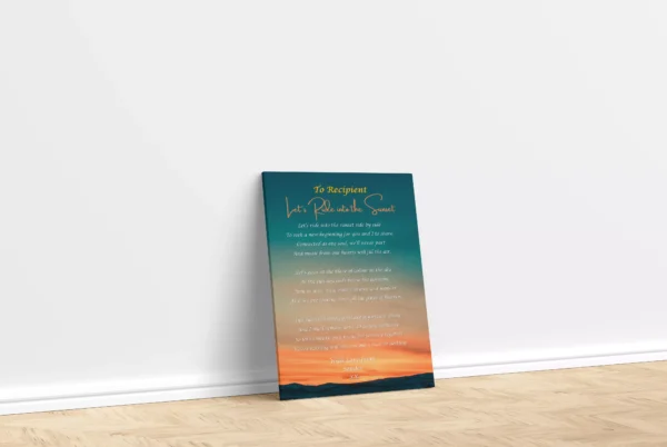 Canvas Poetry Framed Print