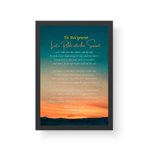 Romantic Poetry Print- Black Framed Gift