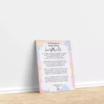Love will Live On - In memory of - Bereavement Poetry- Canvas Print
