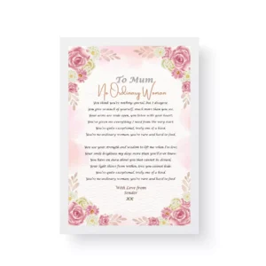 White Framed Print -No Ordinary Woman -Mum