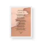 Sands Of Time - Poetry White Framed Print
