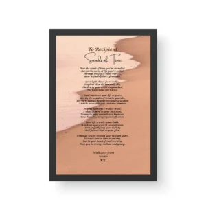 Black Framed Print- Poetry Gift