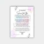 Aluminum Print - Romantic Poetry Gift
