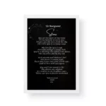 Romantic Poetry Print Gift - White Frame