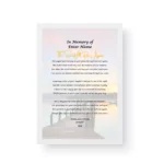 In memory of - Bereavement Poetry - White Framed print