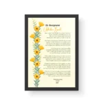 Black Framed Print - Romantic Poetry Gift