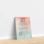 Canvas Poetry Print - Bereavement Poetry - In memory of