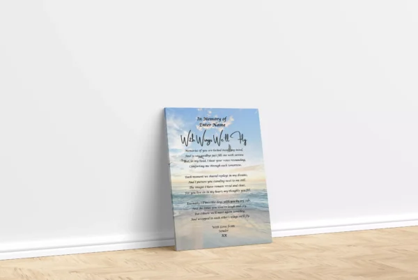 Canvas Print- In memory of - Bereavement Poetry