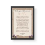 Romantic Poetry Gift- Your Story- Black Framed Print